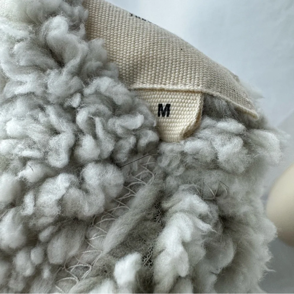 Thread & Supply Light Gray Sherpa Vest